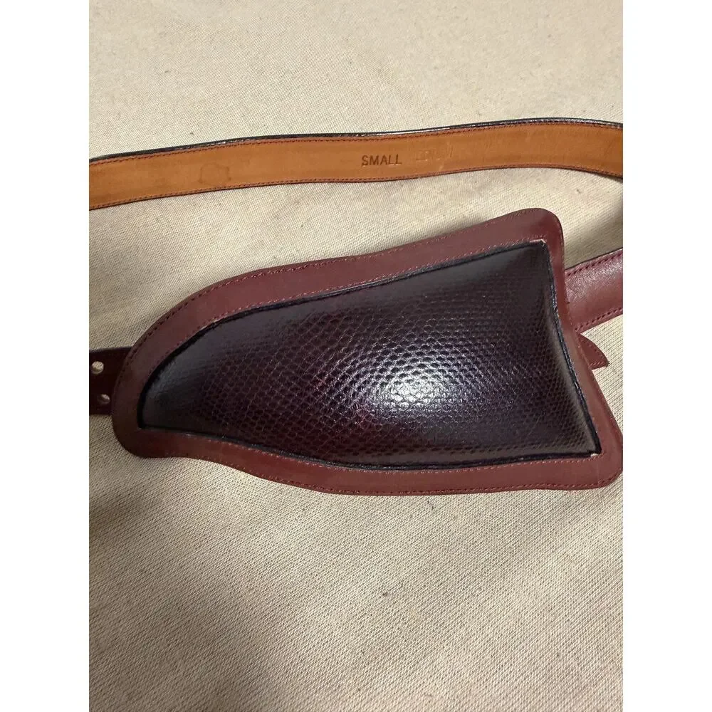 Vintage Fred Coen Boxing Groin Protector Belt Mens Small Brown Leather Cup Guard